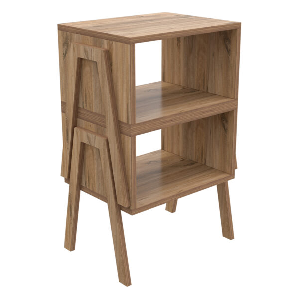 ΚΟΜΟΔΙΝΟ JAKE HM18182.04 ΜΕΛΑΜΙΝΗ ΣΕ ΦΥΣΙΚΟ ΞΥΛΟΥ 48x35x49Υεκ. (x1) - Image 4