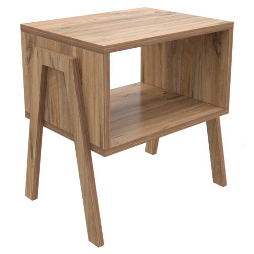 ΚΟΜΟΔΙΝΟ JAKE HM18182.04 ΜΕΛΑΜΙΝΗ ΣΕ ΦΥΣΙΚΟ ΞΥΛΟΥ 48x35x49Υεκ. (x1)