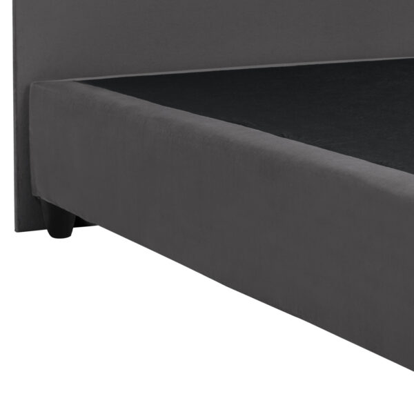 ΚΡΕΒΑΤΙ MALENA ΑΠΟ ΓΚΡΙ ΒΕΛΟΥΔΟ HM638.10 ΓΙΑ ΣΤΡΩΜΑ 150x200 εκ. (x1) - Image 5