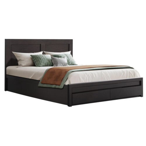 ΚΡΕΒΑΤΙ ΜΕΛΑΜΙΝΗΣ CAPRI HM399.11 ΜΕ 2ΣΥΡΤΑΡΙΑ-WENGE- ΓΙΑ ΣΤΡΩΜΑ 160x200εκ. (x1)