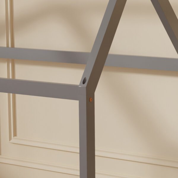 ΚΡΕΒΑΤΙ ΠΑΙΔΙΚΟ PEPE HM678.05 τ.MONTESSORI ΞΥΛΟ ΠΕΥΚΟ ΓΚΡΙ- 140x70εκ (x1) - Image 6