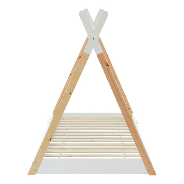 ΚΡΕΒΑΤΙ ΠΑΙΔΙΚΟ MUNK HM699.03 τ.MONTESSORI ΞΥΛΟ ΠΕΥΚΟΥ ΦΥΣΙΚΟ-ΛΕΥΚΟ- 190x90εκ (x1) - Image 5