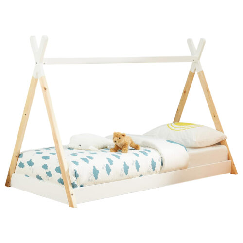 ΚΡΕΒΑΤΙ ΠΑΙΔΙΚΟ MUNK HM699.03 τ.MONTESSORI ΞΥΛΟ ΠΕΥΚΟΥ ΦΥΣΙΚΟ-ΛΕΥΚΟ- 190x90εκ (x1)