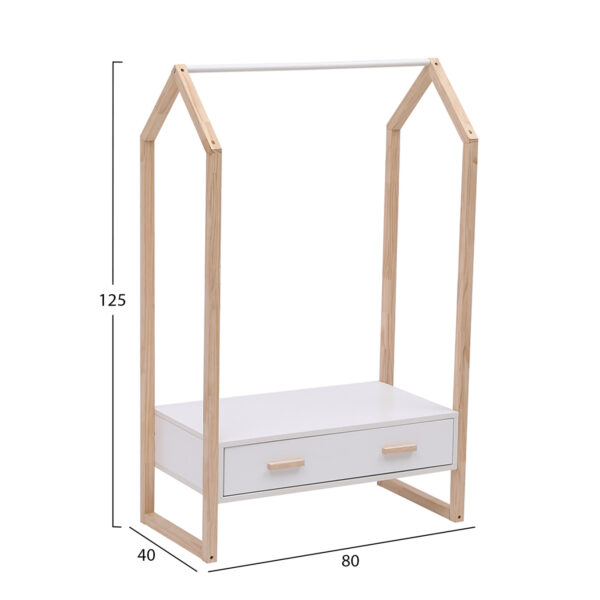 ΚΡΕΜΑΣΤΡΑ ΜΕ ΣΥΡΤΑΡΙ ΠΑΙΔΙΚH PEPE HM2492.03 ΜΕΛΑΜΙΝΗ-ΞΥΛΟ ΠΕΥΚΟΥ 80x40x125Υεκ (x1) - Image 3