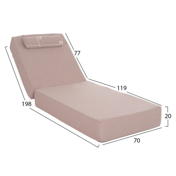 ΜΑΞΙΛΑΡΙ ΞΑΠΛΩΣΤΡΑΣ KIHEI HM21094.02 OLEFIN ΜΠΕΖ ΜΕ FOAM 198x70x20Υεκ (x1) - Image 2