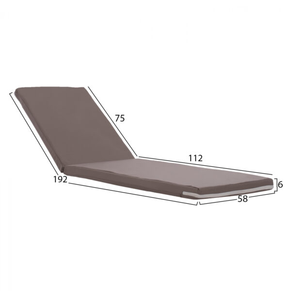 ΜΑΞΙΛΑΡΙ ΞΑΠΛΩΣΤΡΑΣ POLYESTER CHIOS ΓΚΡΙ HM11234.10P 192x58x6 εκ. (x1) - Image 2