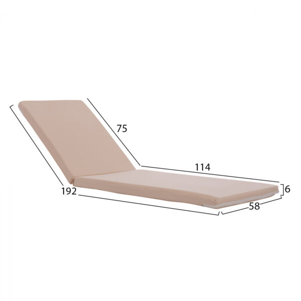 ΜΑΞΙΛΑΡΙ ΞΑΠΛΩΣΤΡΑΣ POLYESTER CHIOS ΜΠΕΖ HM11234.01P 192x58x6 εκ. (x1) - Image 2