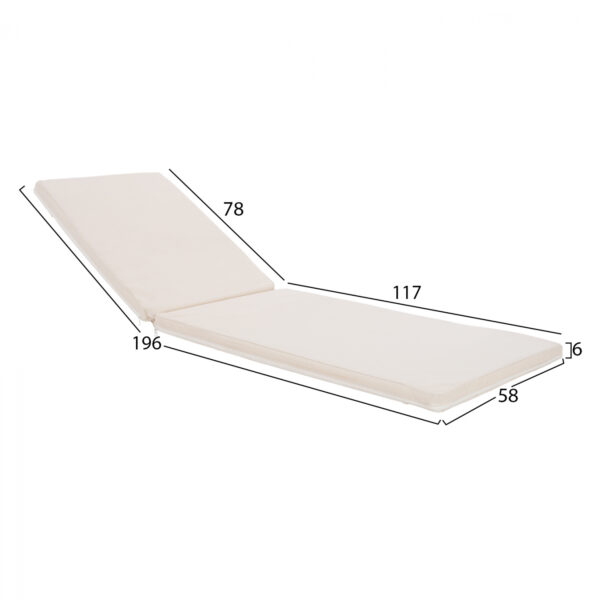 ΜΑΞΙΛΑΡΙ ΞΑΠΛΩΣΤΡΑΣ TEXTILENE 600gr/m2 2X1 SIFNOS ΜΠΕΖ HM11234.60T 196(117+1+78)x58x6εκ. (x1) - Image 2