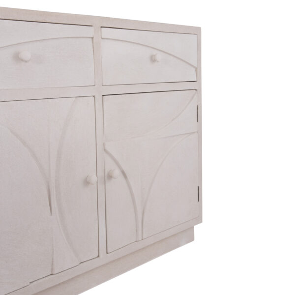 ΜΠΟΥΦΕΣ ΣΕΙΡΑ SANTORINI HM18046 MDF ΣΕ ΥΠΟΛΕΥΚΟ ΧΡΩΜΑ-2 ΣΥΡΤΑΡΙΑ & 2 ΠΟΡΤΕΣ 107x38x82,5Υεκ. (x1) - Image 7