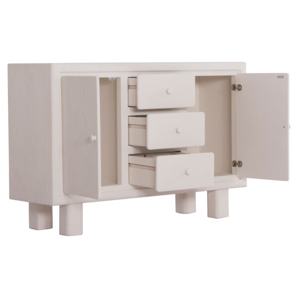 ΜΠΟΥΦΕΣ ΣΕΙΡΑ SANTORINI HM18048 MDF ΣΕ ΥΠΟΛΕΥΚΟ ΧΡΩΜΑ-3 ΣΥΡΤΑΡΙΑ & 2 ΠΟΡΤΕΣ 120x38x80Υεκ. (x1) - Image 7