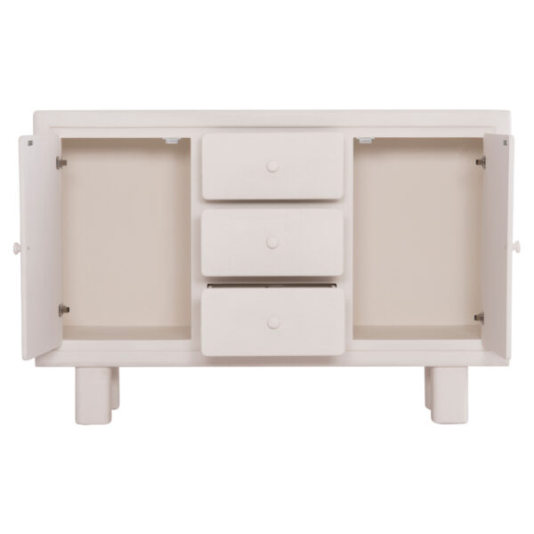 ΜΠΟΥΦΕΣ ΣΕΙΡΑ SANTORINI HM18048 MDF ΣΕ ΥΠΟΛΕΥΚΟ ΧΡΩΜΑ-3 ΣΥΡΤΑΡΙΑ & 2 ΠΟΡΤΕΣ 120x38x80Υεκ. (x1) - Image 8