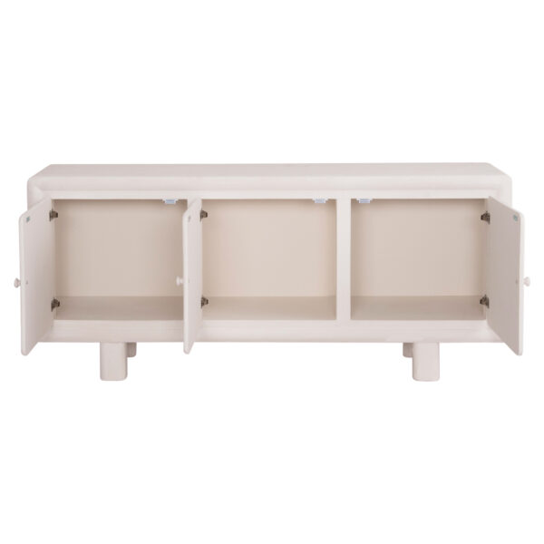 ΜΠΟΥΦΕΣ ΣΕΙΡΑ SANTORINI HM18068 MDF ΣΕ ΥΠΟΛΕΥΚΟ ΧΡΩΜΑ-3 ΠΟΡΤΕΣ 140x38x64Υεκ. (x1) - Image 3
