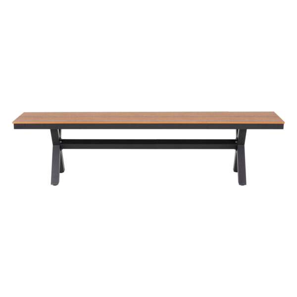 ΠΑΓΚΑΚΙ ΑΛΟΥΜΙΝΙΟΥ TAWNEE HM6040.01 ΑΝΘΡΑΚΙ-POLYWOOD ΚΑΘΙΣΜΑ ΦΥΣΙΚΟ 220x36x44,5Υεκ. (x1) - Image 3