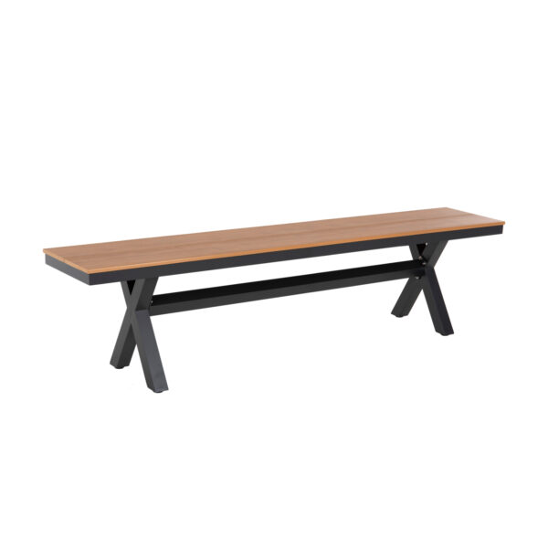 ΠΑΓΚΑΚΙ ΑΛΟΥΜΙΝΙΟΥ TAWNEE HM6040.01 ΑΝΘΡΑΚΙ-POLYWOOD ΚΑΘΙΣΜΑ ΦΥΣΙΚΟ 220x36x44,5Υεκ. (x1)