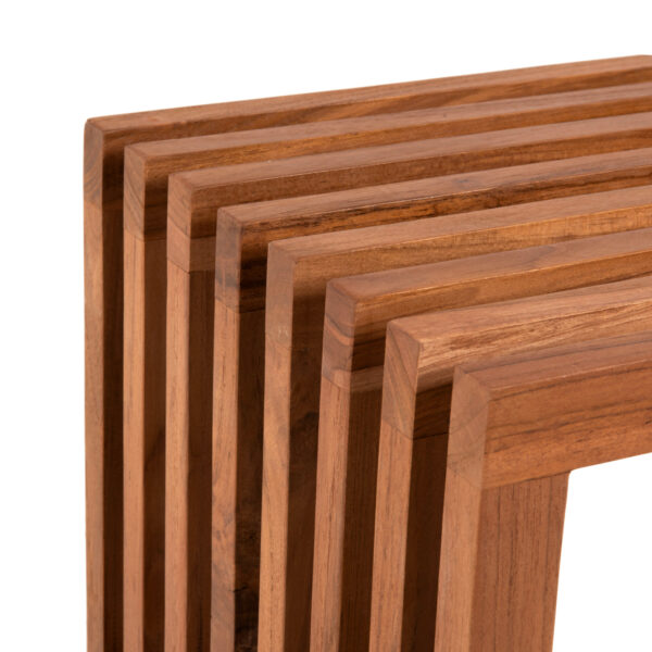 ΠΑΓΚΑΚΙ NYA HM9829 ΜΑΣΙΦ ΞΥΛΟ TEAK ΣΕ ΦΥΣΙΚΟ 139,5x34,5x48,5Υεκ. (x1) - Image 5