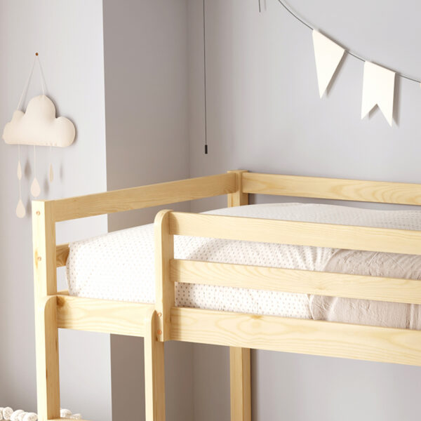 ΠΑΙΔΙΚΗ ΚΟΥΚΕΤΑ ΜΕ ΠΑΡΚΑΚΙ PLAYKID HM703.01 ΞΥΛΟ ΠΕΥΚΟΥ ΦΥΣΙΚΟ ΓΙΑ 190x90εκ (x1) - Image 6