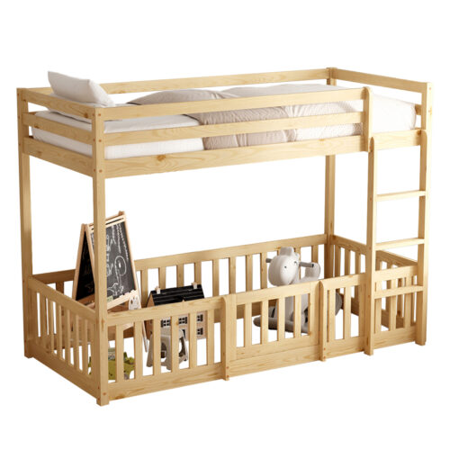 ΠΑΙΔΙΚΗ ΚΟΥΚΕΤΑ ΜΕ ΠΑΡΚΑΚΙ PLAYKID HM703.01 ΞΥΛΟ ΠΕΥΚΟΥ ΦΥΣΙΚΟ ΓΙΑ 190x90εκ (x1)