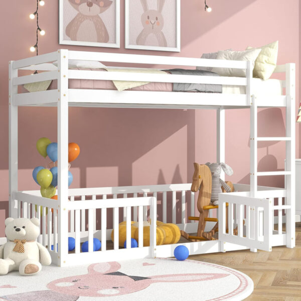 ΠΑΙΔΙΚΗ ΚΟΥΚΕΤΑ ΜΕ ΠΑΡΚΑΚΙ PLAYKID HM703.03 ΞΥΛΟ ΠΕΥΚΟΥ ΛΕΥΚΟ ΓΙΑ 190x90εκ (x1) - Image 2