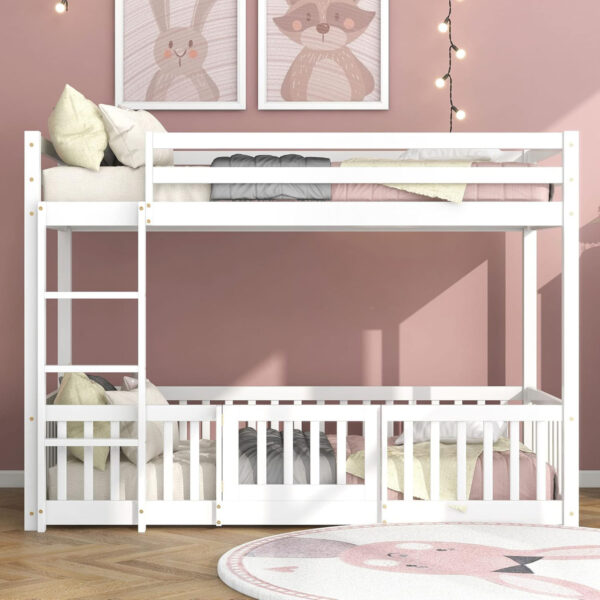 ΠΑΙΔΙΚΗ ΚΟΥΚΕΤΑ ΜΕ ΠΑΡΚΑΚΙ PLAYKID HM703.03 ΞΥΛΟ ΠΕΥΚΟΥ ΛΕΥΚΟ ΓΙΑ 190x90εκ (x1) - Image 4