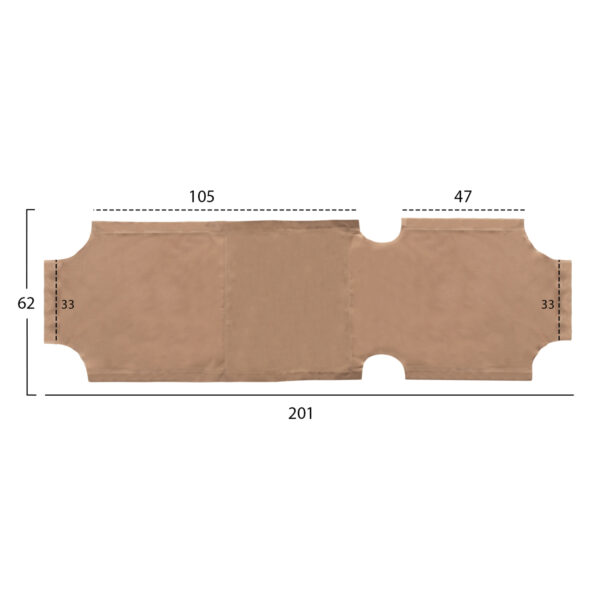 ΠΑΝΙ TEXTILENE 600gr/m2 2X1 ΑΝΤΑΛΛΑΚΤΙΚΟ ΞΑΠΛΩΣΤΡΑΣ HM5072.70 ΜΠΕΖ (x1) - Image 2