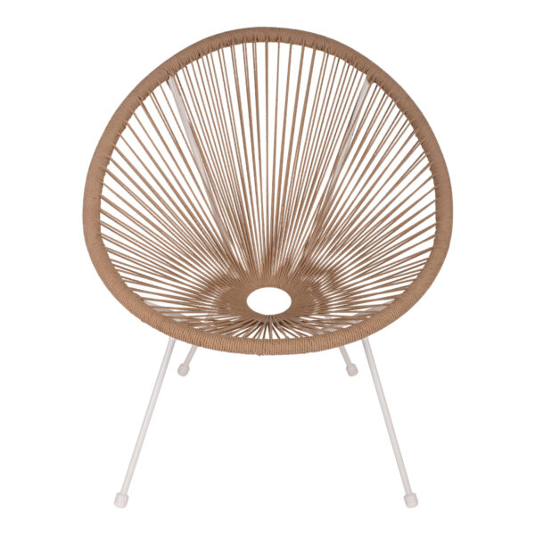 ΠΟΛΥΘΡΟΝΑ ACAPULCO Τ. ΦΩΛΙΑ ΜΕΤΑΛΛΟ ΛΕΥΚΟ ΜΕ TWISTED WICKER HM5871.02 70x73x79 εκ. (x1) - Image 3