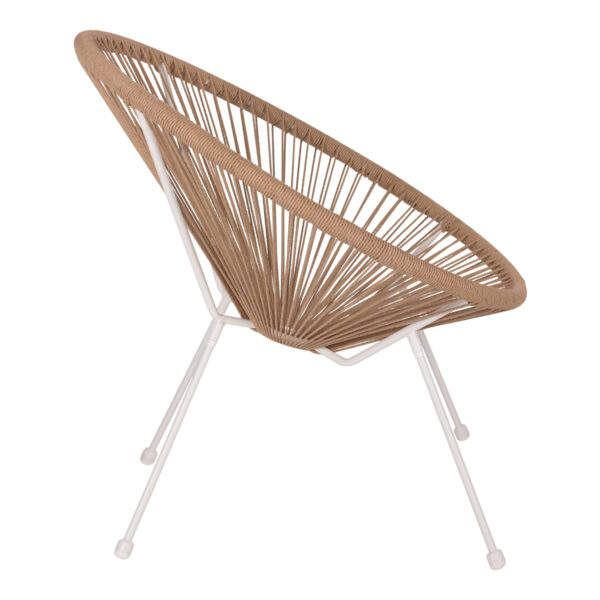 ΠΟΛΥΘΡΟΝΑ ACAPULCO Τ. ΦΩΛΙΑ ΜΕΤΑΛΛΟ ΛΕΥΚΟ ΜΕ TWISTED WICKER HM5871.02 70x73x79 εκ. (x1) - Image 4