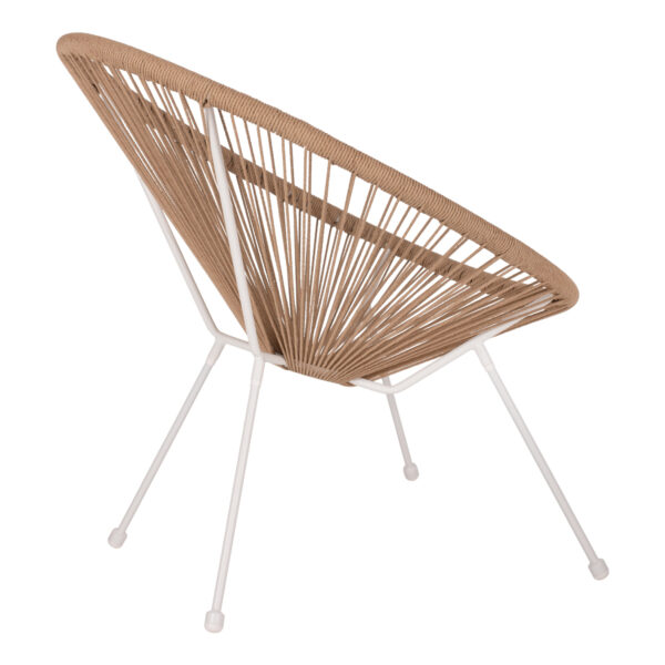 ΠΟΛΥΘΡΟΝΑ ACAPULCO Τ. ΦΩΛΙΑ ΜΕΤΑΛΛΟ ΛΕΥΚΟ ΜΕ TWISTED WICKER HM5871.02 70x73x79 εκ. (x1) - Image 5