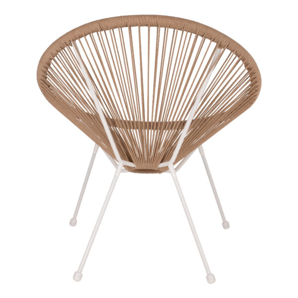 ΠΟΛΥΘΡΟΝΑ ACAPULCO Τ. ΦΩΛΙΑ ΜΕΤΑΛΛΟ ΛΕΥΚΟ ΜΕ TWISTED WICKER HM5871.02 70x73x79 εκ. (x1) - Image 6
