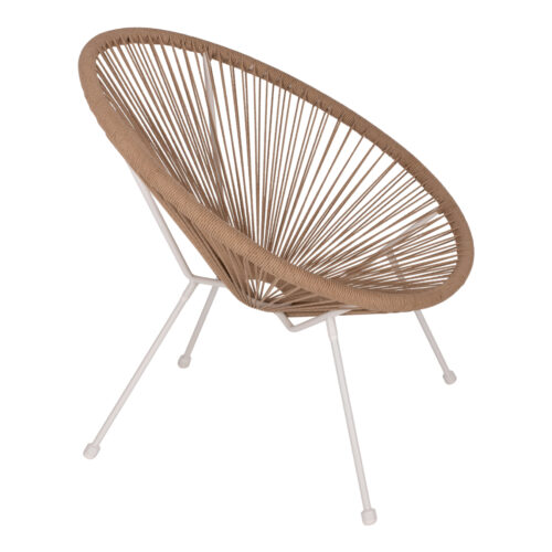 ΠΟΛΥΘΡΟΝΑ ACAPULCO Τ. ΦΩΛΙΑ ΜΕΤΑΛΛΟ ΛΕΥΚΟ ΜΕ TWISTED WICKER HM5871.02 70x73x79 εκ. (x1)