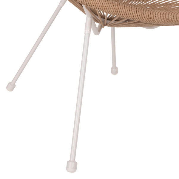 ΠΟΛΥΘΡΟΝΑ ACAPULCO Τ. ΦΩΛΙΑ ΜΕΤΑΛΛΟ ΛΕΥΚΟ ΜΕ TWISTED WICKER HM5871.02 70x73x79 εκ. (x1) - Image 7