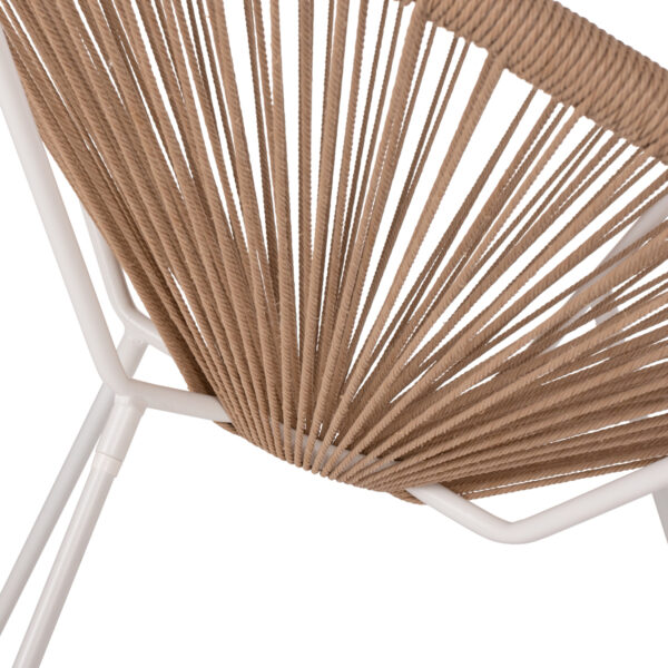 ΠΟΛΥΘΡΟΝΑ ACAPULCO Τ. ΦΩΛΙΑ ΜΕΤΑΛΛΟ ΛΕΥΚΟ ΜΕ TWISTED WICKER HM5871.02 70x73x79 εκ. (x1) - Image 9