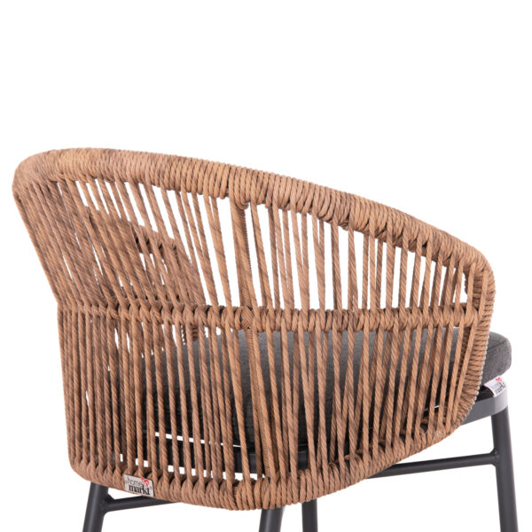 ΠΟΛΥΘΡΟΝΑ ΑΛΟΥΜΙΝΙΟΥ ORIN HM6265.01 ΣΚΟΥΡΟ ΓΚΡΙ- P.E.RATTAN ΣΕ ΦΥΣΙΚΟ 58x61x75Υεκ. (x1) - Image 8