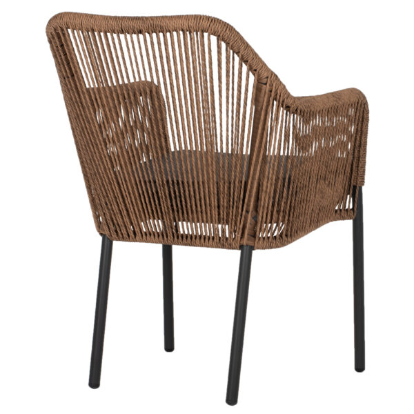 ΠΟΛΥΘΡΟΝΑ ΑΛΟΥΜΙΝΙΟΥ ΓΚΡΙ ΜΕ ΣΧΟΙΝΙ WICKER PE 56x66x79Yεκ. HM5855.03 (x1) - Image 5