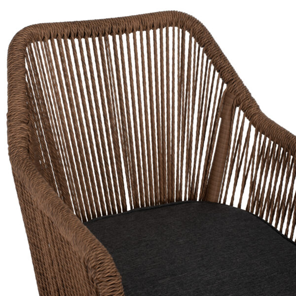 ΠΟΛΥΘΡΟΝΑ ΑΛΟΥΜΙΝΙΟΥ ΓΚΡΙ ΜΕ ΣΧΟΙΝΙ WICKER PE 56x66x79Yεκ. HM5855.03 (x1) - Image 7