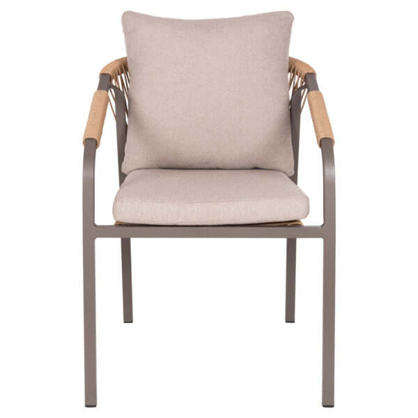 ΠΟΛΥΘΡΟΝΑ MAERLY HM6051.04 ΣΑΜΠΑΝΙ ΑΛΟΥΜΙΝΙΟ-P.E.RATTAN ΦΥΣΙΚΟ-ΜΑΞΙΛΑΡΙΑ ΜΠΕΖ 55,5x62,5x85Υ εκ. (x1) - Image 3