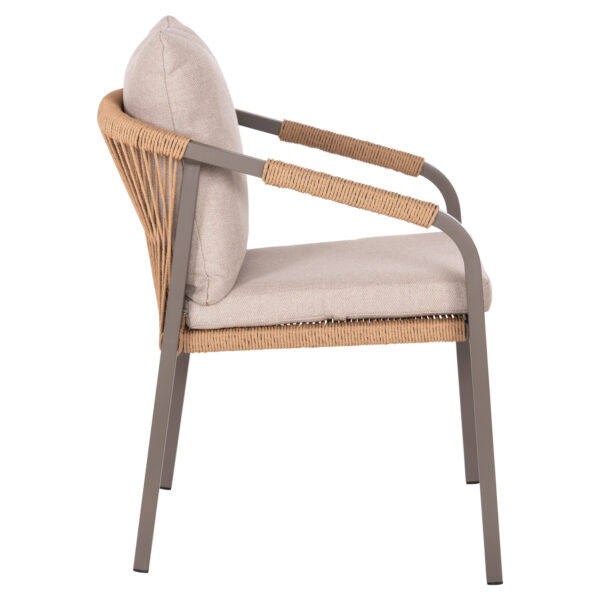 ΠΟΛΥΘΡΟΝΑ MAERLY HM6051.04 ΣΑΜΠΑΝΙ ΑΛΟΥΜΙΝΙΟ-P.E.RATTAN ΦΥΣΙΚΟ-ΜΑΞΙΛΑΡΙΑ ΜΠΕΖ 55,5x62,5x85Υ εκ. (x1) - Image 4