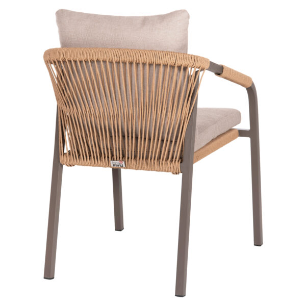 ΠΟΛΥΘΡΟΝΑ MAERLY HM6051.04 ΣΑΜΠΑΝΙ ΑΛΟΥΜΙΝΙΟ-P.E.RATTAN ΦΥΣΙΚΟ-ΜΑΞΙΛΑΡΙΑ ΜΠΕΖ 55,5x62,5x85Υ εκ. (x1) - Image 5