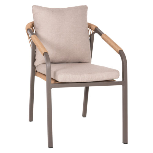 ΠΟΛΥΘΡΟΝΑ MAERLY HM6051.04 ΣΑΜΠΑΝΙ ΑΛΟΥΜΙΝΙΟ-P.E.RATTAN ΦΥΣΙΚΟ-ΜΑΞΙΛΑΡΙΑ ΜΠΕΖ 55,5x62,5x85Υ εκ. (x1)
