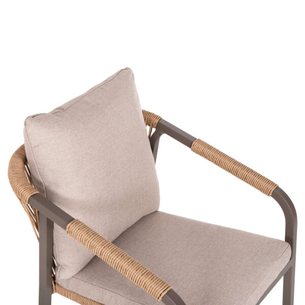 ΠΟΛΥΘΡΟΝΑ MAERLY HM6051.04 ΣΑΜΠΑΝΙ ΑΛΟΥΜΙΝΙΟ-P.E.RATTAN ΦΥΣΙΚΟ-ΜΑΞΙΛΑΡΙΑ ΜΠΕΖ 55,5x62,5x85Υ εκ. (x1) - Image 7