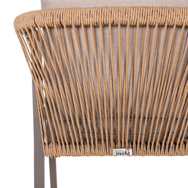 ΠΟΛΥΘΡΟΝΑ MAERLY HM6051.04 ΣΑΜΠΑΝΙ ΑΛΟΥΜΙΝΙΟ-P.E.RATTAN ΦΥΣΙΚΟ-ΜΑΞΙΛΑΡΙΑ ΜΠΕΖ 55,5x62,5x85Υ εκ. (x1) - Image 8