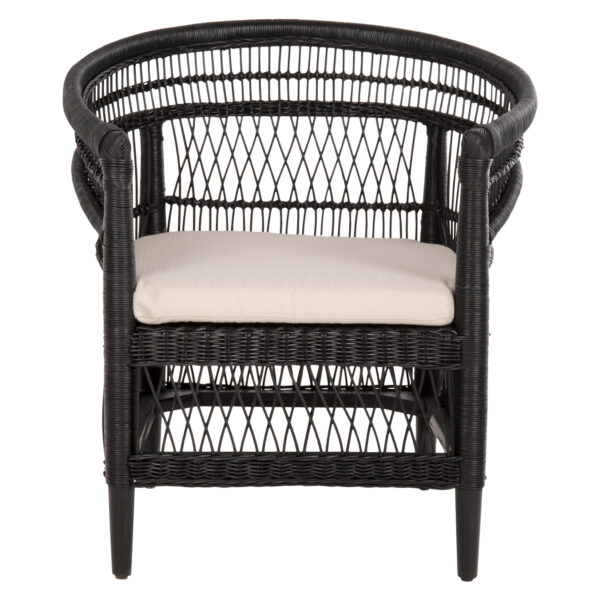 ΠΟΛΥΘΡΟΝΑ MALAWI HM9635.03 ΞΥΛΟ ΜΑΟΝΙ ΜΕ RATTAN ΜΑΥΡΟ-ΛΕΥΚΟ ΜΑΞΙΛΑΡΙ 80x70x86Υεκ. (x1) - Image 3