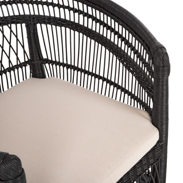 ΠΟΛΥΘΡΟΝΑ MALAWI HM9635.03 ΞΥΛΟ ΜΑΟΝΙ ΜΕ RATTAN ΜΑΥΡΟ-ΛΕΥΚΟ ΜΑΞΙΛΑΡΙ 80x70x86Υεκ. (x1) - Image 9