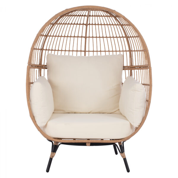 ΠΟΛΥΘΡΟΝΑ ΦΩΛΙΑ ALLEGRA HM5764 ΜΕ WICKER ΣΕ ΜΠΕΖ ΑΠΟΧΡΩΣΗ 110x85x148 εκ. (x1) - Image 3