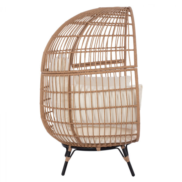 ΠΟΛΥΘΡΟΝΑ ΦΩΛΙΑ ALLEGRA HM5764 ΜΕ WICKER ΣΕ ΜΠΕΖ ΑΠΟΧΡΩΣΗ 110x85x148 εκ. (x1) - Image 4