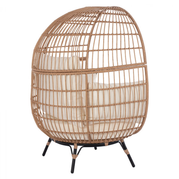 ΠΟΛΥΘΡΟΝΑ ΦΩΛΙΑ ALLEGRA HM5764 ΜΕ WICKER ΣΕ ΜΠΕΖ ΑΠΟΧΡΩΣΗ 110x85x148 εκ. (x1) - Image 5