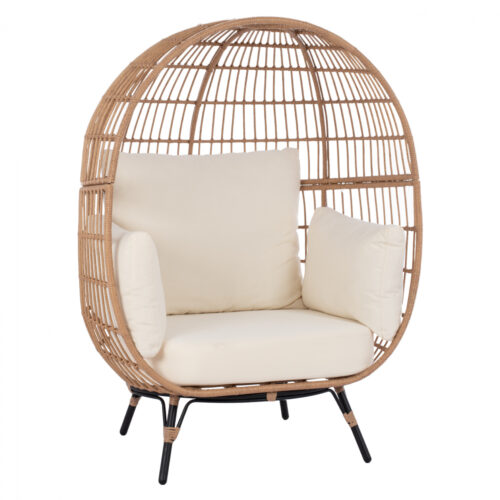 ΠΟΛΥΘΡΟΝΑ ΦΩΛΙΑ ALLEGRA HM5764 ΜΕ WICKER ΣΕ ΜΠΕΖ ΑΠΟΧΡΩΣΗ 110x85x148 εκ. (x1)