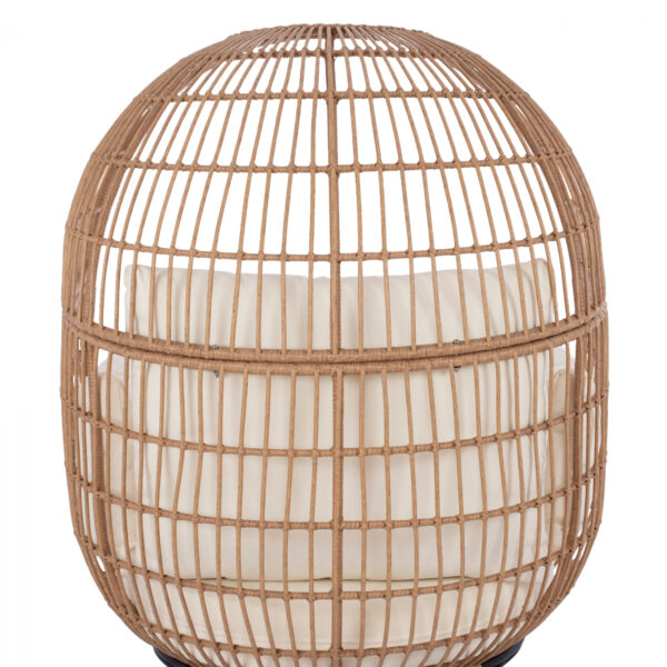 ΠΟΛΥΘΡΟΝΑ ΦΩΛΙΑ ALLEGRA HM5764 ΜΕ WICKER ΣΕ ΜΠΕΖ ΑΠΟΧΡΩΣΗ 110x85x148 εκ. (x1) - Image 7