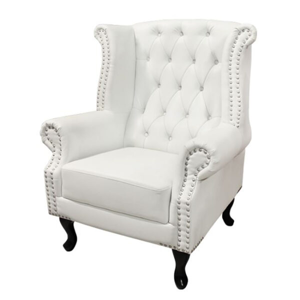 ΠΟΛΥΘΡΟΝΑ-ΜΠΕΡΖΕΡΑ T.CHESTERFIELD POLINA HM0053.02 PU ΛΕΥΚΟ ΜΑΤ 83x75x107Yεκ. (x1) - Image 3