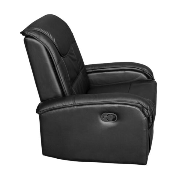 ΠΟΛΥΘΡΟΝΑ RELAX ΜΕ ΜΗΧΑΝΙΣΜΟ MASSAGE ROCCA HM0026.01 PU ΜΑΥΡΟ 80x96x97 εκ. (x1) - Image 2