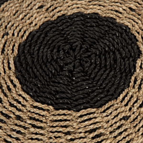ΠΟΥΦ ΣΚΑΜΠΟ SARONI HM7851.02 SEAGRASS ΣΕ ΦΥΣΙΚΟ-ΜΑΥΡΟ ΧΡΩΜΑ Φ60x35Yεκ. (x1) - Image 4